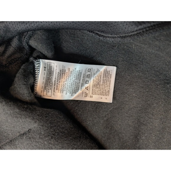 Adidas Mens Colorblock Pullover Hoodie Black White Logo Fleece XL FN6373 - Picture 4 of 10